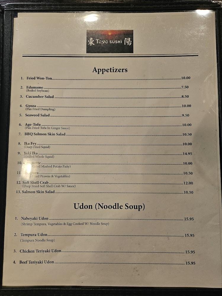 Toyo Sushi Menu image 3